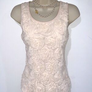 Ann Taylor Camellia Floral Lace Coquette Tank Top